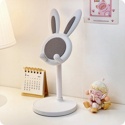 Cute Cartoon Bunny Phone Stand - Adjustable & Compatible with Iphone, Kindle, Ipad, Switch, Tablet & More!