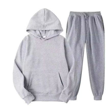 2024 Winter Hoodie Sets Men Fashion Red Hoodies Black Brand Pants Casual Jogger Suit Tracksuit Sweatshirt Woman Pullover