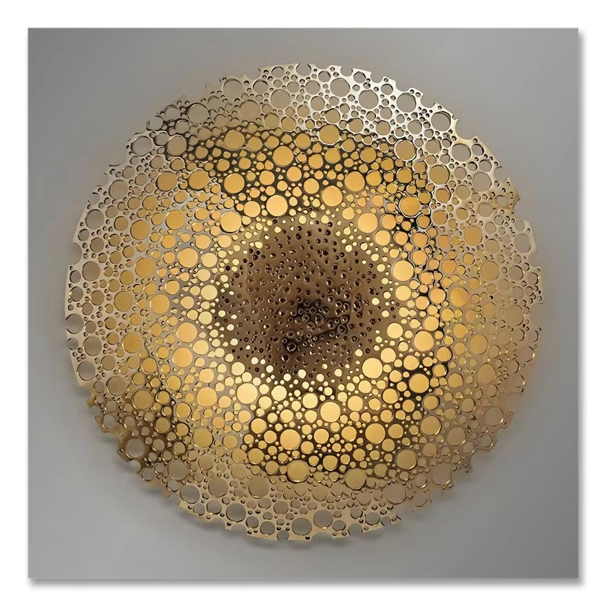 Scandinavian Classic Wall Art Golden Luxury Lips Leaves HD Canvas Poster Oil Painting Print Home Bedroom Living Room Decoration