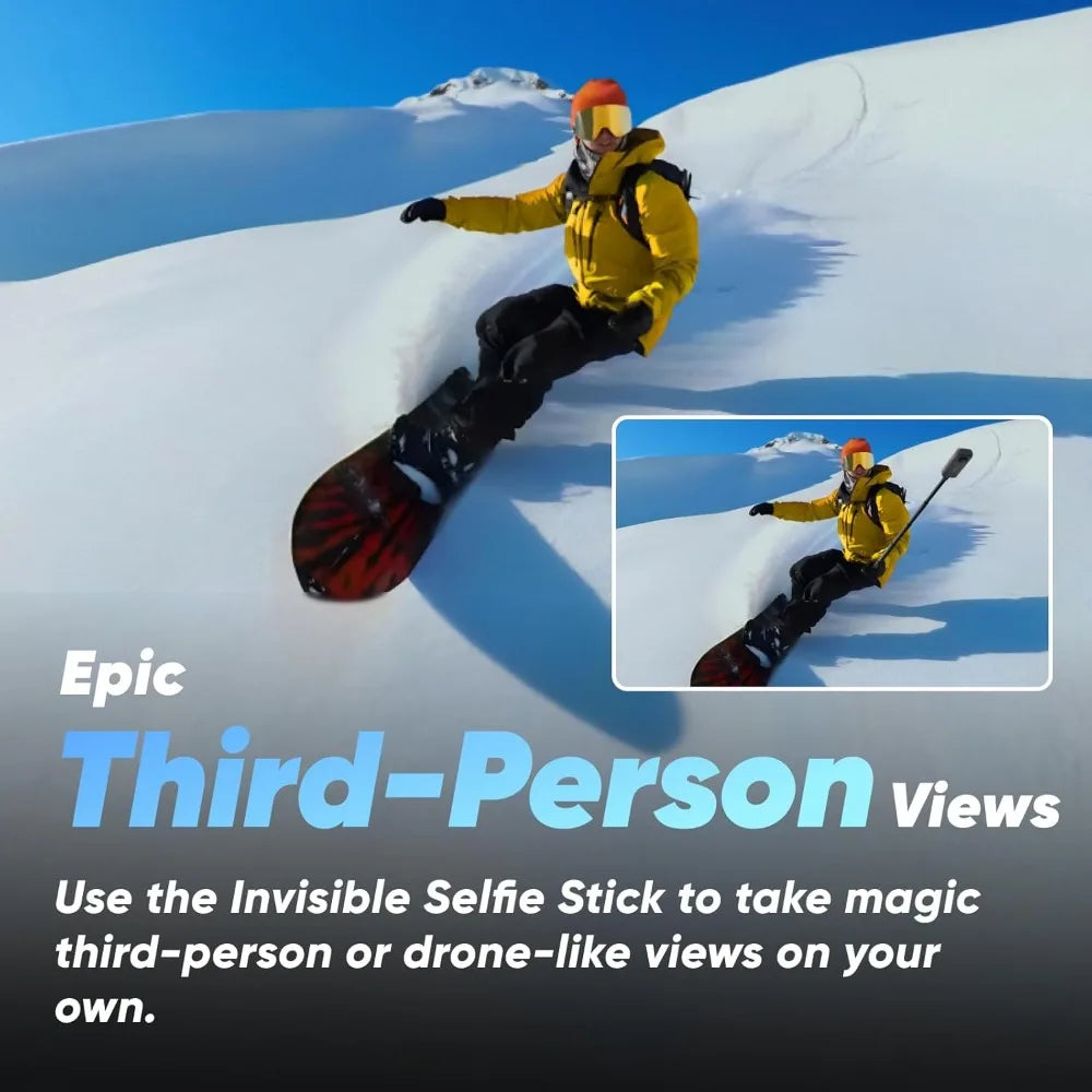 Waterproof 360 Action Camera with 1/2" 48MP Sensors, 5.7K 360 Active HDR Video, 72MP 360 Photo, 4K Single-Lens