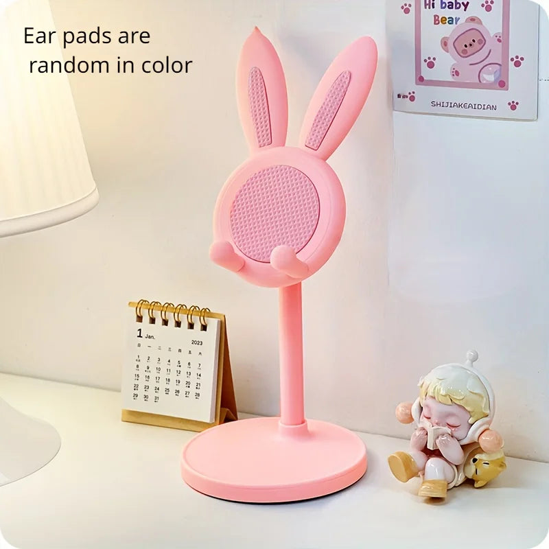 Cute Cartoon Bunny Phone Stand - Adjustable & Compatible with Iphone, Kindle, Ipad, Switch, Tablet & More!