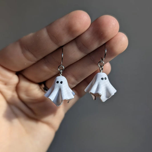 Cute Halloween Ghost Drop Earrings for Women Girls Fashion Little Ghost Ear Drop Birthday Party Jewelry Accessories Gift