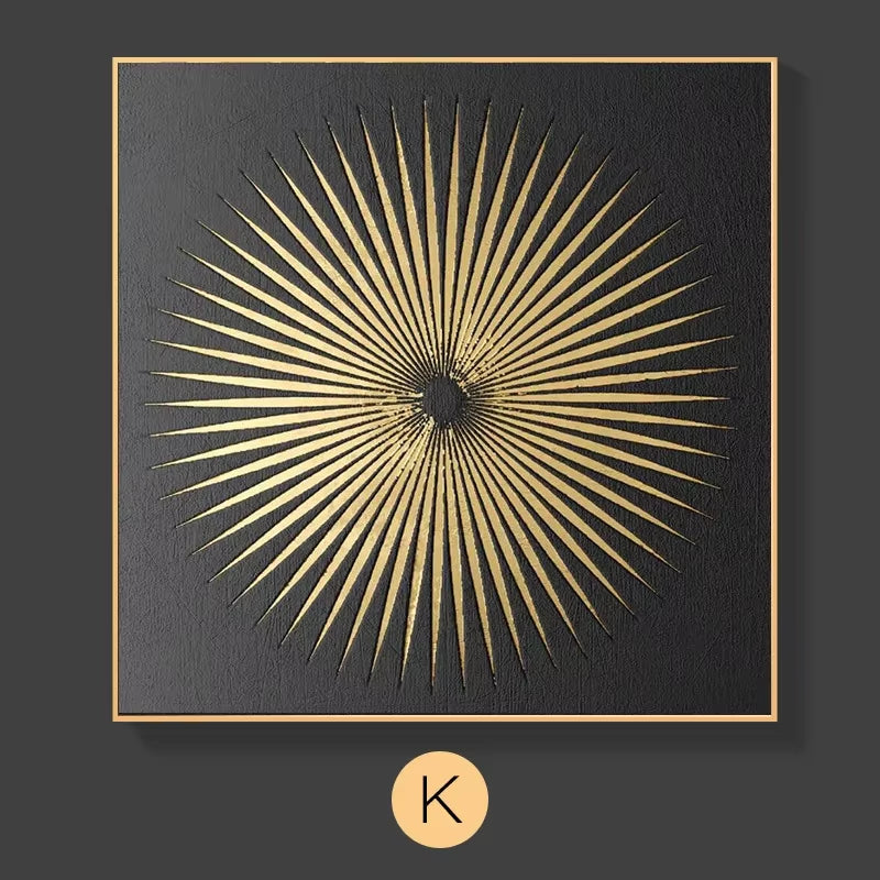 Scandinavian Classic Wall Art Golden Luxury Lips Leaves HD Canvas Poster Oil Painting Print Home Bedroom Living Room Decoration