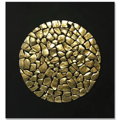 Scandinavian Classic Wall Art Golden Luxury Lips Leaves HD Canvas Poster Oil Painting Print Home Bedroom Living Room Decoration