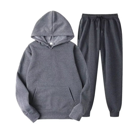 2024 Winter Hoodie Sets Men Fashion Red Hoodies Black Brand Pants Casual Jogger Suit Tracksuit Sweatshirt Woman Pullover