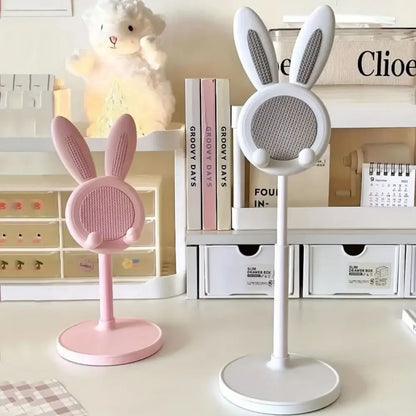 Cute Cartoon Bunny Phone Stand - Adjustable & Compatible with Iphone, Kindle, Ipad, Switch, Tablet & More!