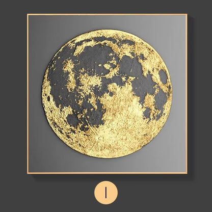 Scandinavian Classic Wall Art Golden Luxury Lips Leaves HD Canvas Poster Oil Painting Print Home Bedroom Living Room Decoration